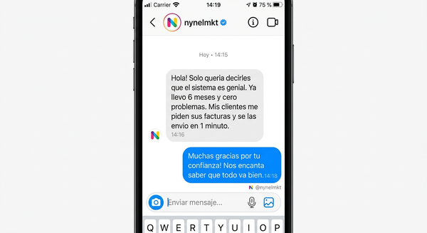 Mensaje de Instagram - Cliente